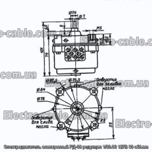 Электродвигатель асинхронный РД-09 редукция 1/39.06 127В 30 об/мин - фотография № 1.