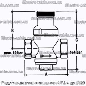 Редуктор давления поршневой F.i.v. gp 2028 - фотография № 1.