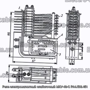 Реле электромагнитный слаботочный МКУ-48-С РА4.506.451 - фотография № 1.