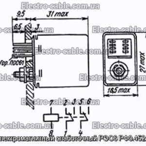 Реле электромагнитный слаботочный РЭС6 РФ0.452.100-01 - фотография № 1.