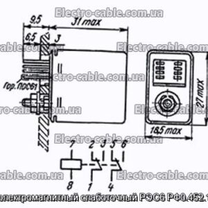 Реле электромагнитный слаботочный РЭС6 РФ0.452.112-01 - фотография № 1.