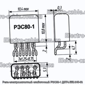 Реле электромагнитный слаботочный РЭС80-1 ДЛТ4.555.015-03 - фотография № 1.