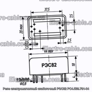 Реле електромагнітний слаботочний РЕМ82 РС4.569.791-04 - фотографія №1.