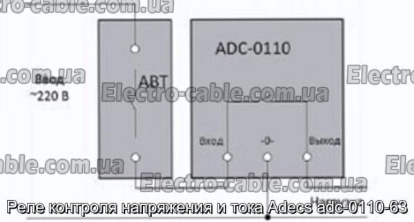 Реле контроля напряжения и тока Adecs adc-0110-63 - фотография № 3.