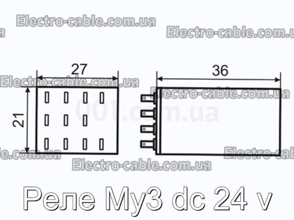 Реле My3 dc 24 v - фотография № 2.