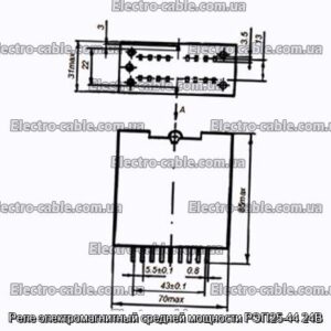 Реле електромагнітний середньої потужності РЕП25-44 24В - фотографія №1.