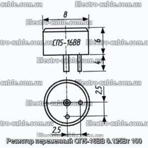 Резистор переменный СП5-16ВВ 0.125Вт 100 - фотография № 1.