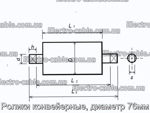 Ролики конвеєрні, діаметр 76мм - фотографія №3.