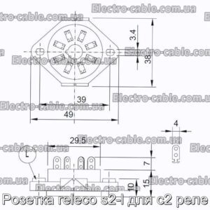 Розетка releco s2-l для с2 реле - фотография № 1.