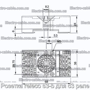 Розетка releco s3-b для с3 реле - фотография № 1.