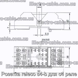 Розетка releco s4-b для с4 реле - фотография № 2.