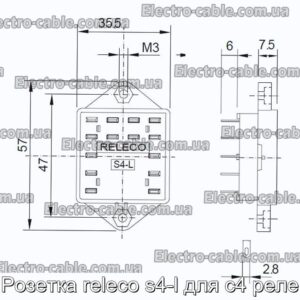 Розетка releco s4-l для с4 реле - фотография № 2.