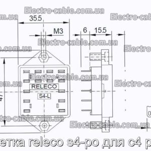 Розетка releco s4-po для с4 реле - фотография № 2.