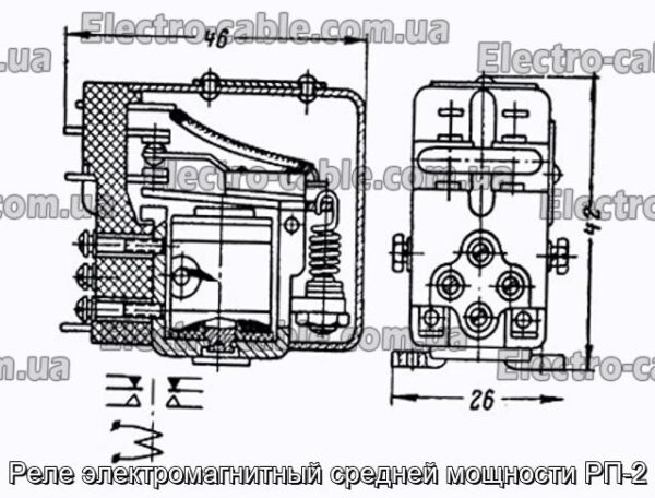 Реле електромагнітний середньої потужності РП-2 – фотографія №1.