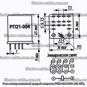 Реле електромагнітний середньої потужності РП21-004-УХЛ4 24В 50Гц - фотографія №1.