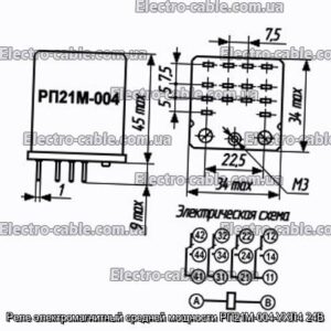 Електромагнітна середня реле RP21M-004-UHL4 24V-Фотографія № 1.