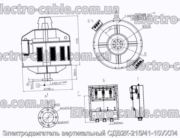 Вертикальний електродвигун SDV2K-215/41-10UKHL4-PHOTO № 2.