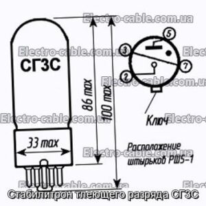 Стабилитрон тлеющего разряда СГ3С - фотография № 1.