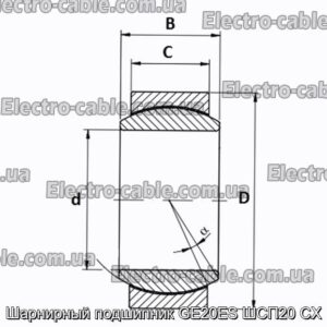 Шарнирный подшипник GE20ES ШСП20 CX - фотография № 2.