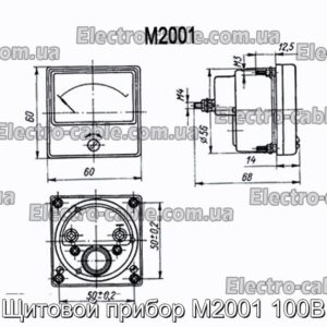 Щитовой прибор М2001 100В - фотография № 1.