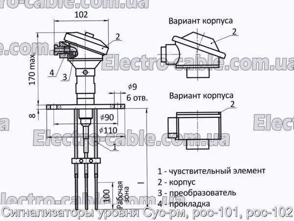 Сигнализаторы уровня Сус-рм, рос-101, рос-102 - фотография № 1.