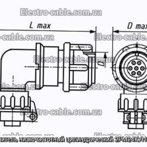 Соединитель низкочастотный цилиндрический 2РМ24КУН19Г1В1 - фотография № 1.