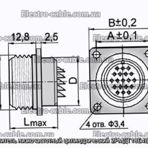 Соединитель низкочастотный цилиндрический 2РМДТ18Б4Ш5В1БВ - фотография № 1.