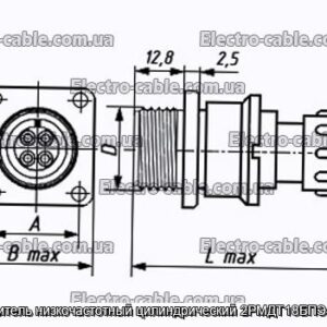 Соединитель низкочастотный цилиндрический 2РМДТ18БПЭ4Ш5А1В - фотография № 1.