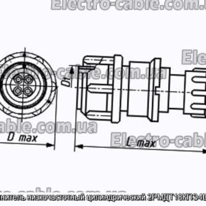 Соединитель низкочастотный цилиндрический 2РМДТ18КПЭ4Ш5В1В - фотография № 1.