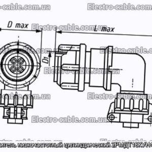 Соединитель низкочастотный цилиндрический 2РМДТ18КУН4Ш5В1В - фотография № 1.