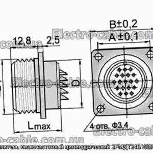 Соединитель низкочастотный цилиндрический 2РМДТ24Б10Ш5А1БВ - фотография № 1.