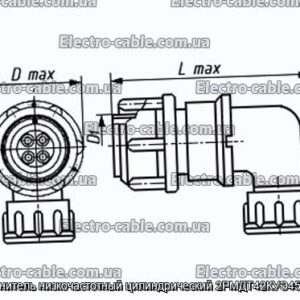 Соединитель низкочастотный цилиндрический 2РМДТ42КУЭ45Г5В1В - фотография № 1.
