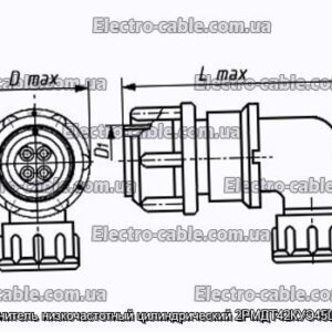 Соединитель низкочастотный цилиндрический 2РМДТ42КУЭ45Ш5В1В - фотография № 1.