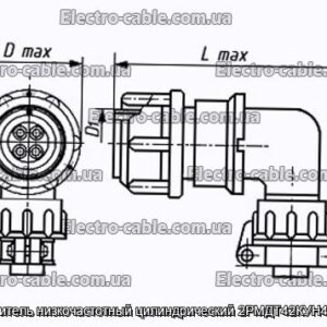Соединитель низкочастотный цилиндрический 2РМДТ42КУН45Г5А1В - фотография № 1.