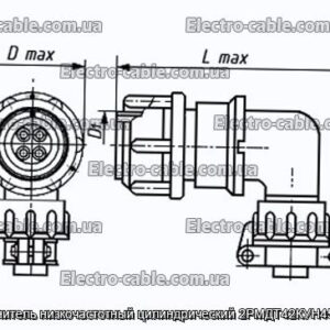 Соединитель низкочастотный цилиндрический 2РМДТ42КУН45Г5В1В - фотография № 1.