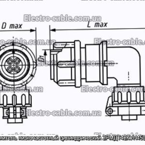 Соединитель низкочастотный цилиндрический 2РМДТ42КУН45Ш5А1В - фотография № 1.