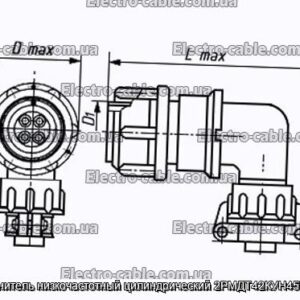 Соединитель низкочастотный цилиндрический 2РМДТ42КУН45Ш5В1В - фотография № 1.