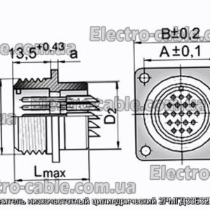 Соединитель низкочастотный цилиндрический 2РМГД33Б32Ш5Е2Б - фотография № 1.