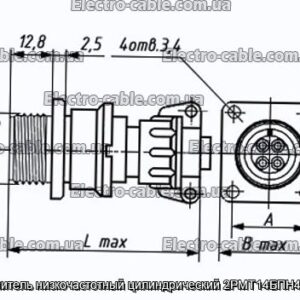 Соединитель низкочастотный цилиндрический 2РМТ14БПН4Ш1А1В - фотография № 1.