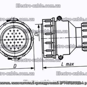 Соединитель низкочастотный цилиндрический 2РТ48П26ЭШ2-А розетка - фотография № 1.
