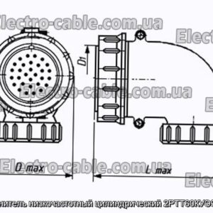 Соединитель низкочастотный цилиндрический 2РТТ60КУЭ31Г35В - фотография № 1.