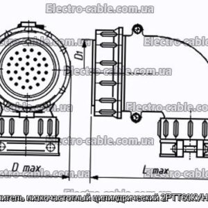 Соединитель низкочастотный цилиндрический 2РТТ60КУН31Г35В - фотография № 1.