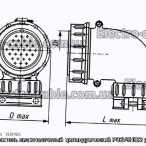 З&#39;єднувач низькочастотний циліндричний Р32У9НШ2 розетка - фотографія №1.