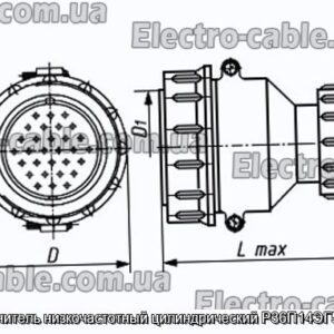 З&#39;єднувач низькочастотний циліндричний Р36П14ЕГ5 вилка - фотографія №1.