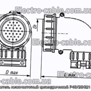 З&#39;єднувач низькочастотний циліндричний Р48У28НШ1 розетка - фотографія №1.