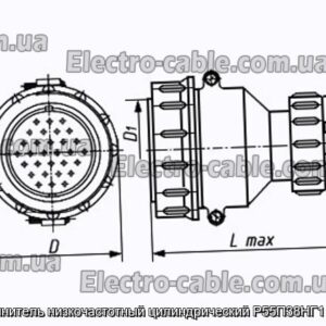 З&#39;єднувач низькочастотний циліндричний Р55П38НГ1 вилка - фотографія №1.