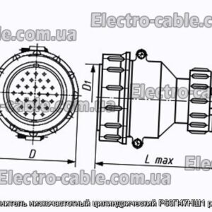 З&#39;єднувач низькочастотний циліндричний Р60П47НШ1 розетка - фотографія №1.
