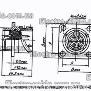 Соединитель низкочастотный цилиндрический РБМ4-24-2Г1В - фотография № 1.