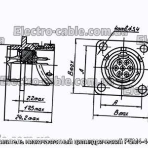 Соединитель низкочастотный цилиндрический РБМ4-4-2Г1В - фотография № 1.