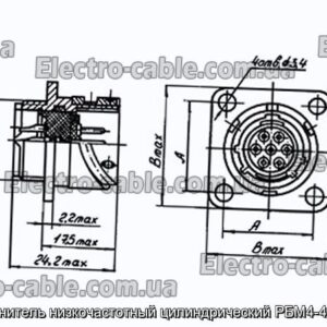 Соединитель низкочастотный цилиндрический РБМ4-4-2Ш1В - фотография № 1.